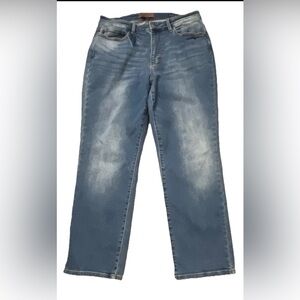 Judy Blue Denim Jeans Straight Fit Stretch 33x30 Whistering 5 Pkt High Rise EUC